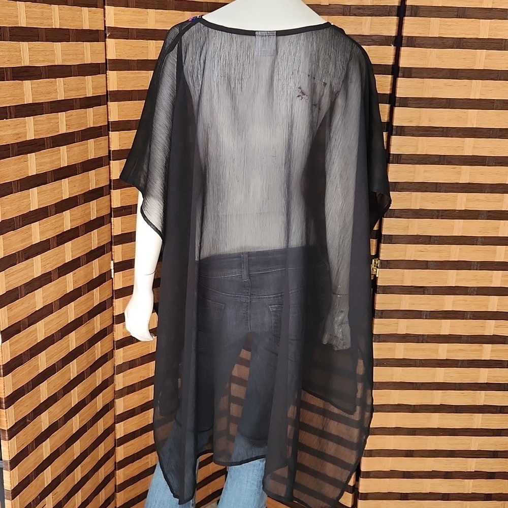 Poncho open swimsuit cover up - Picture 4 of 7